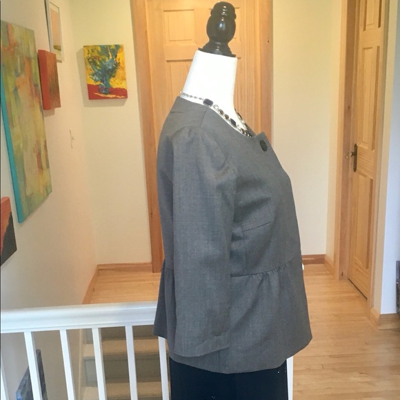J. Crew Gray Suiting Peplum Blazer - Picture 3 of 13